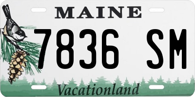 ME license plate 7836SM