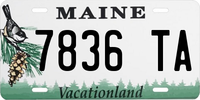 ME license plate 7836TA