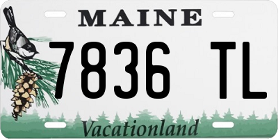 ME license plate 7836TL