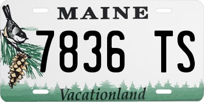 ME license plate 7836TS