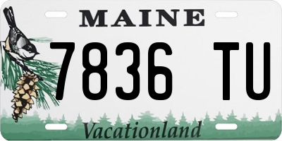 ME license plate 7836TU