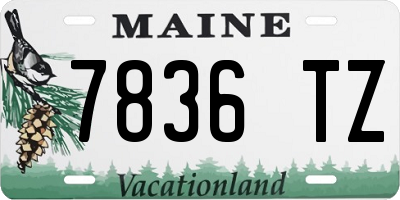 ME license plate 7836TZ