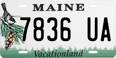 ME license plate 7836UA