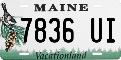 ME license plate 7836UI