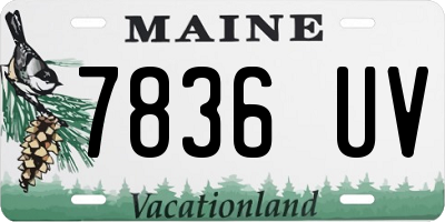 ME license plate 7836UV