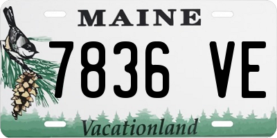 ME license plate 7836VE