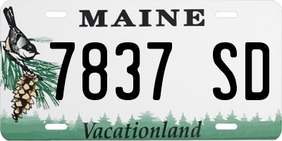 ME license plate 7837SD