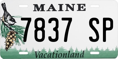 ME license plate 7837SP