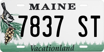 ME license plate 7837ST
