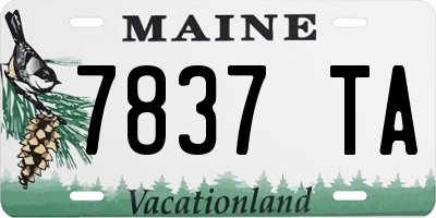 ME license plate 7837TA