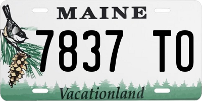 ME license plate 7837TO