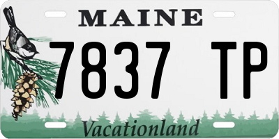 ME license plate 7837TP