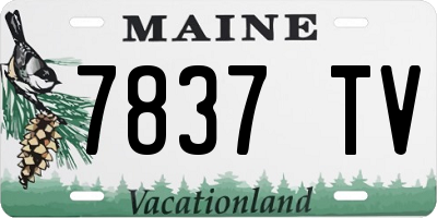 ME license plate 7837TV