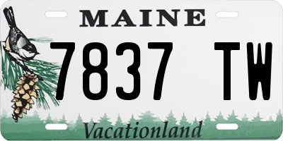 ME license plate 7837TW