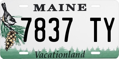 ME license plate 7837TY