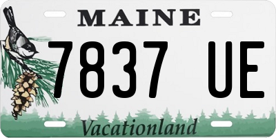 ME license plate 7837UE