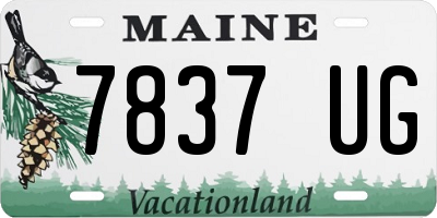 ME license plate 7837UG
