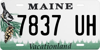 ME license plate 7837UH