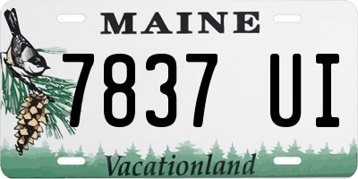 ME license plate 7837UI