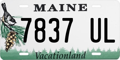 ME license plate 7837UL