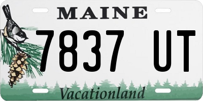 ME license plate 7837UT