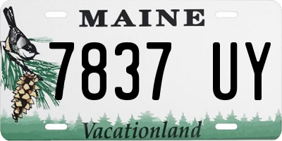 ME license plate 7837UY