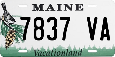 ME license plate 7837VA