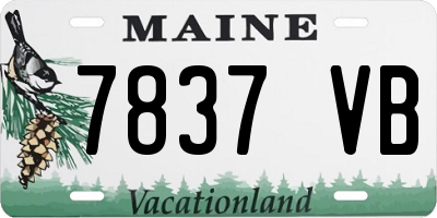 ME license plate 7837VB