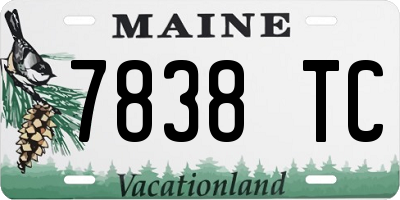 ME license plate 7838TC