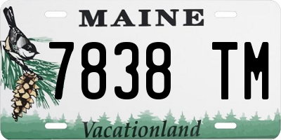 ME license plate 7838TM