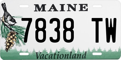 ME license plate 7838TW