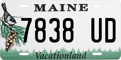 ME license plate 7838UD