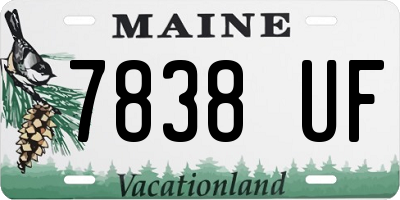 ME license plate 7838UF