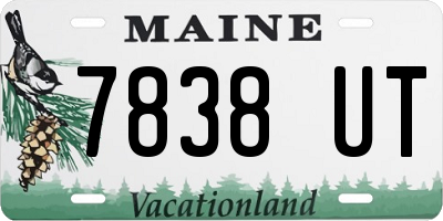 ME license plate 7838UT