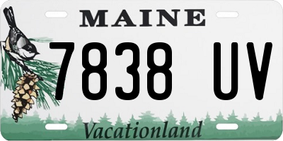 ME license plate 7838UV