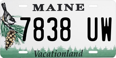 ME license plate 7838UW