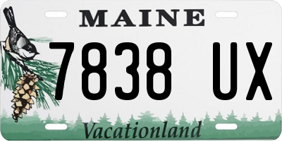 ME license plate 7838UX