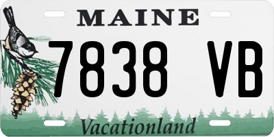 ME license plate 7838VB