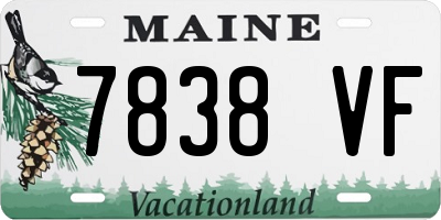 ME license plate 7838VF