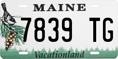 ME license plate 7839TG