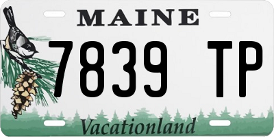 ME license plate 7839TP