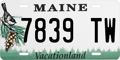 ME license plate 7839TW