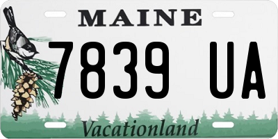 ME license plate 7839UA