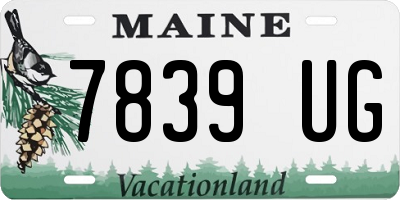 ME license plate 7839UG