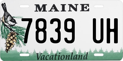 ME license plate 7839UH