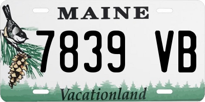 ME license plate 7839VB