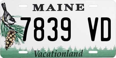 ME license plate 7839VD