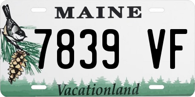 ME license plate 7839VF