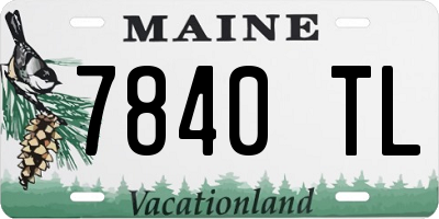 ME license plate 7840TL