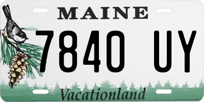 ME license plate 7840UY